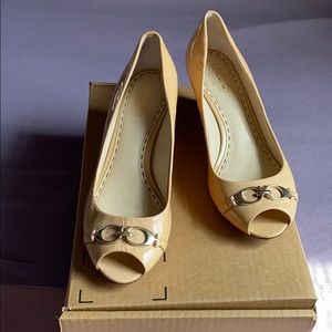 Coach peep toe heels